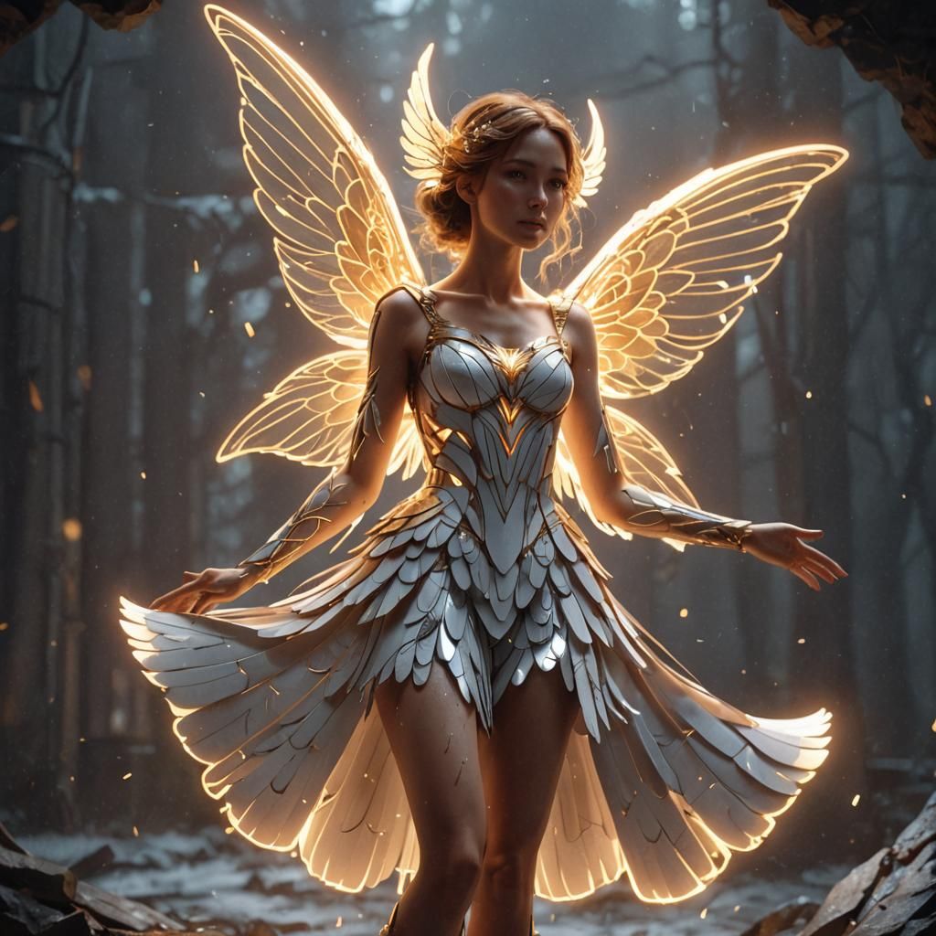 Massive Glowing Wings with Dynamic Lighting