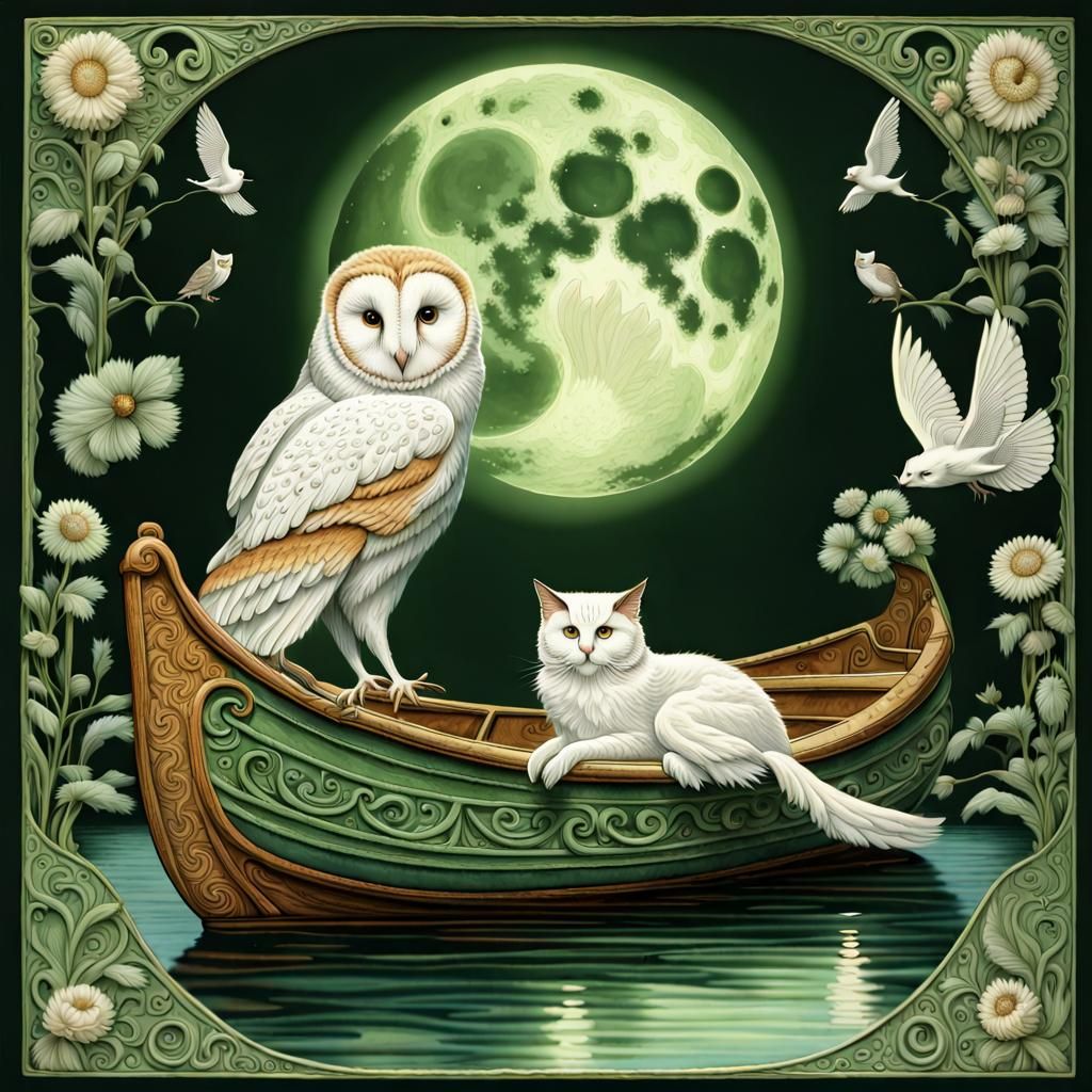 The Owl & The Pussycat Went to Sea in a Beautiful Pea-Green Boat....  by @Niki