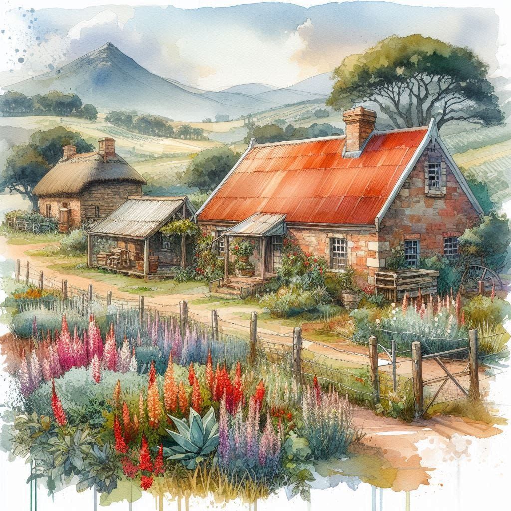 Farmstead Watercolour #4