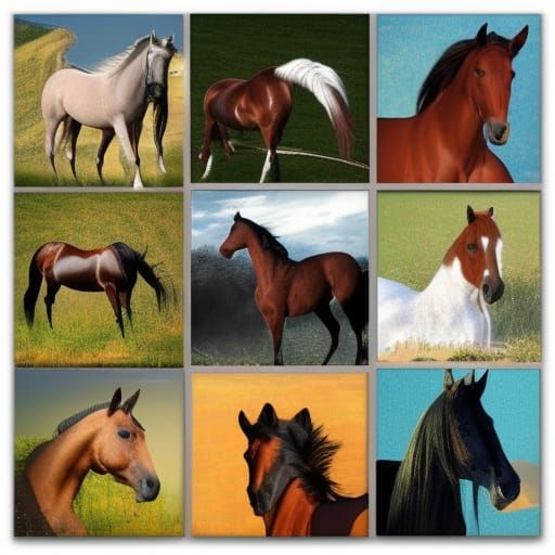 horse Collage art