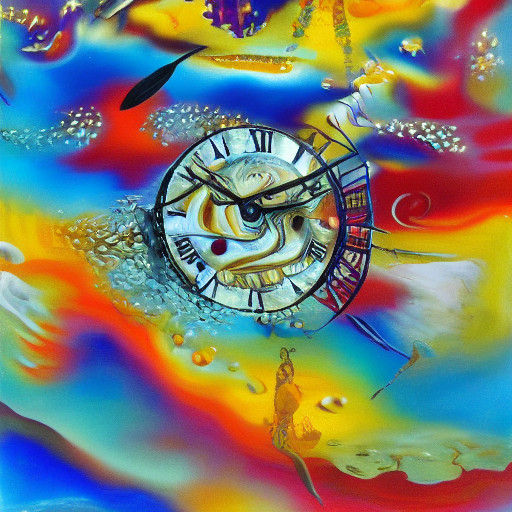 Dreamlike Surrealist Scene in Vibrant, Dynamic Oil Painting