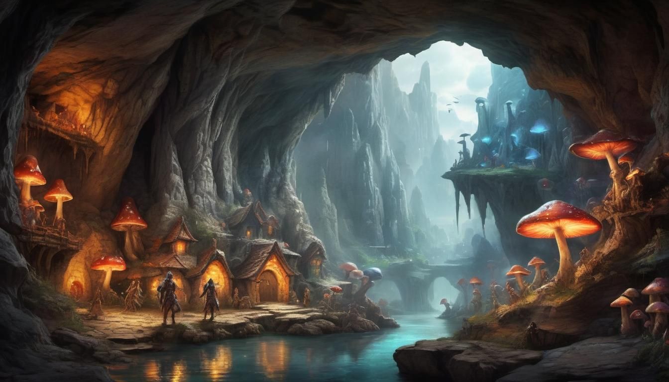 Medievals explore mystical caverns