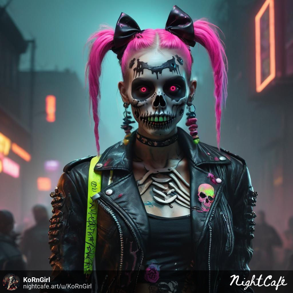 (Neon Zombified Cyber Punk Skeletons) Group 1
