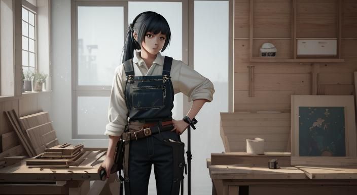 she is a carpenter.