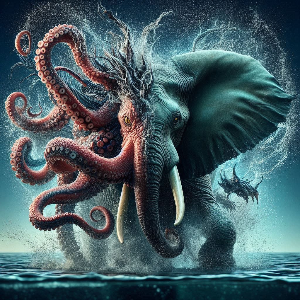 Half elephant-Half octopus