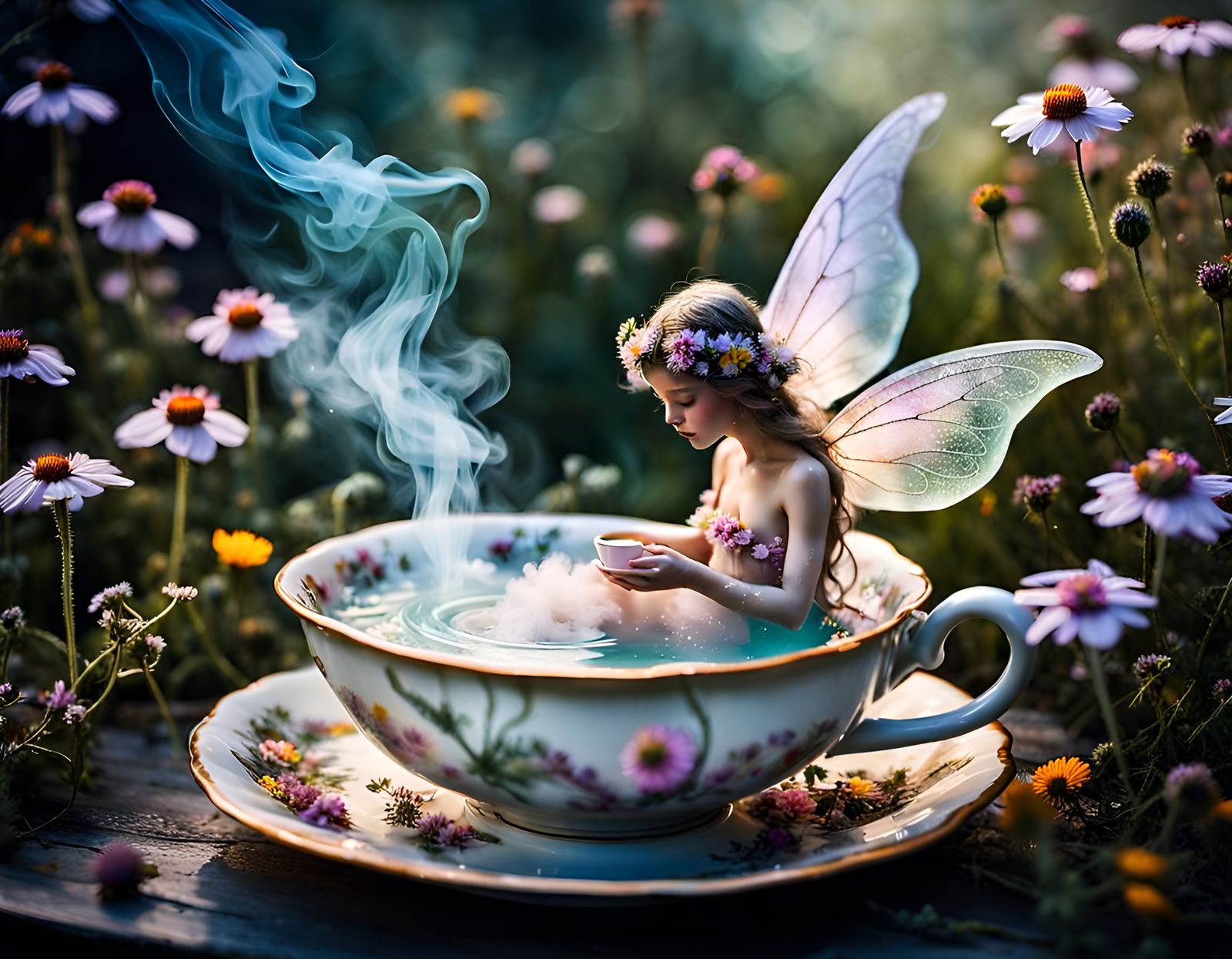 Bathtime  by @MaryJandAI