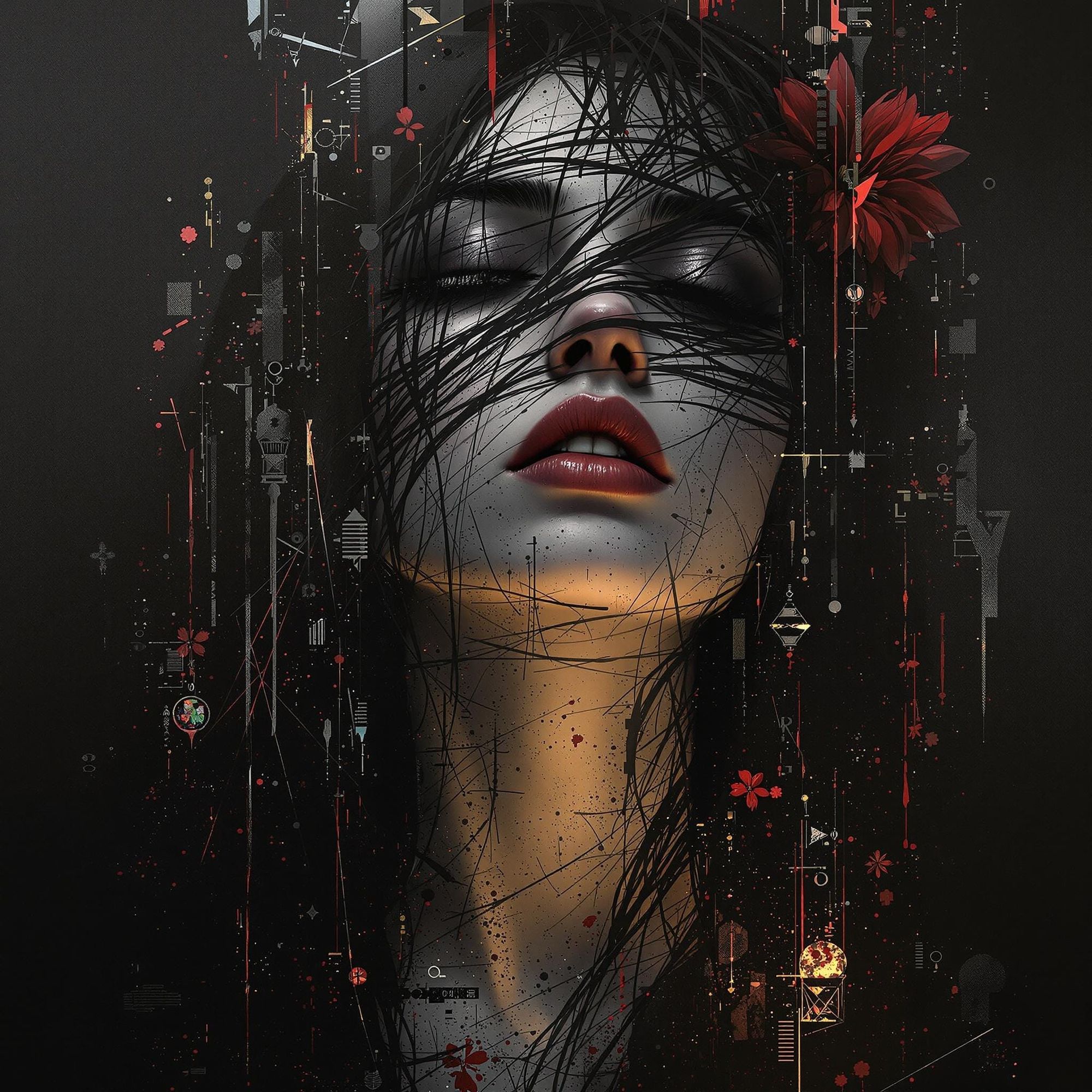 Glitched Portrait of a Woman