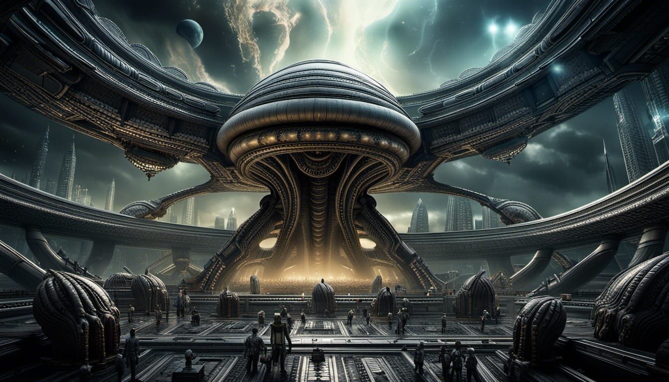 Aliens civilisation intricate details, HDR, beautifully shot ...