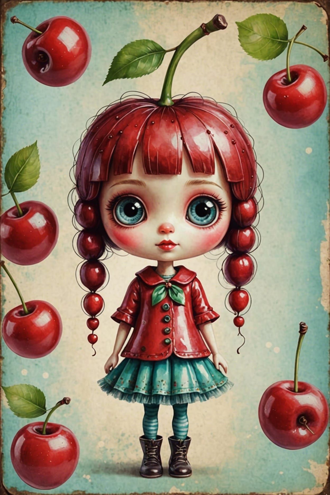 Cherry girl ❤️ - AI Generated Artwork - NightCafe Creator