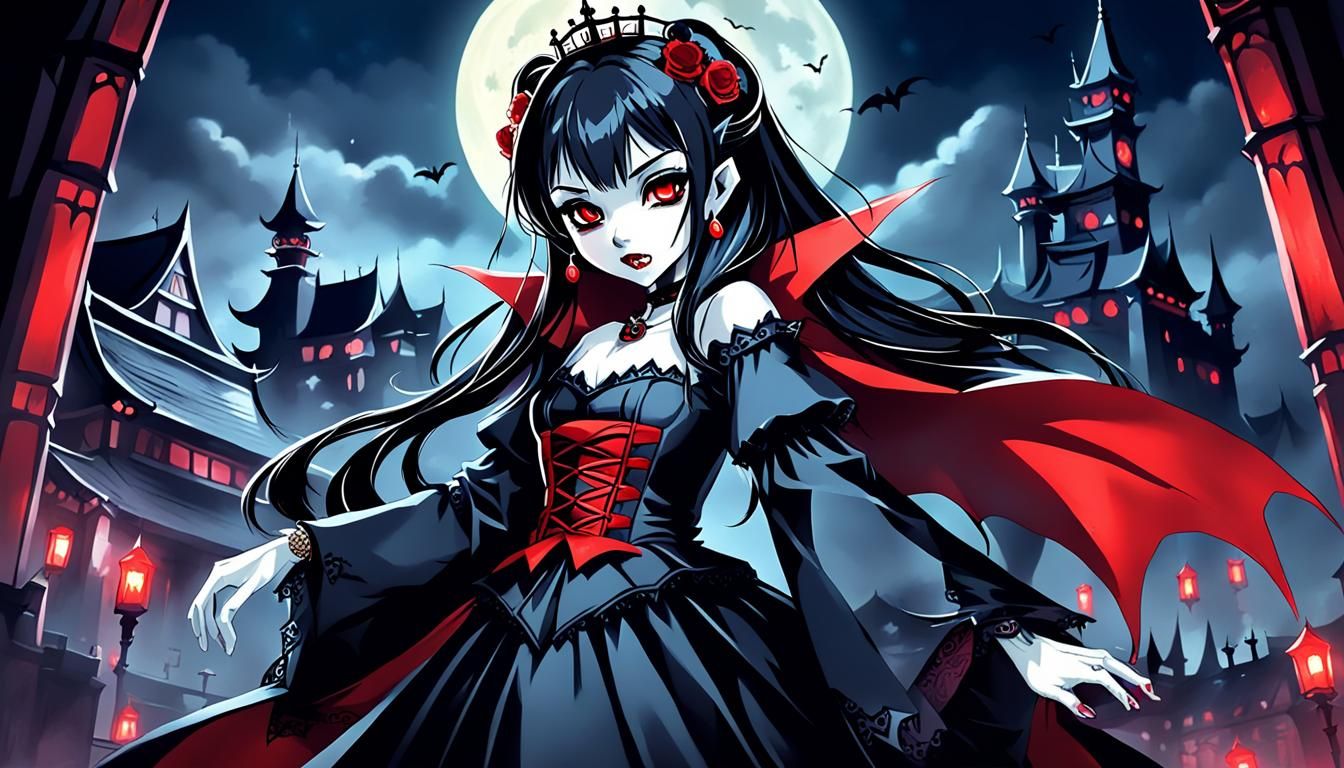 Vampire Princess in the style of Benkyo Tamaoki