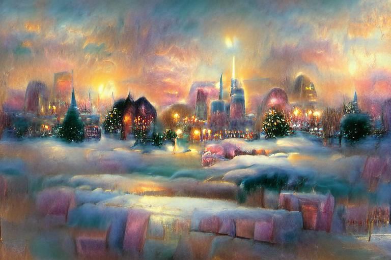 Moody christmas evening