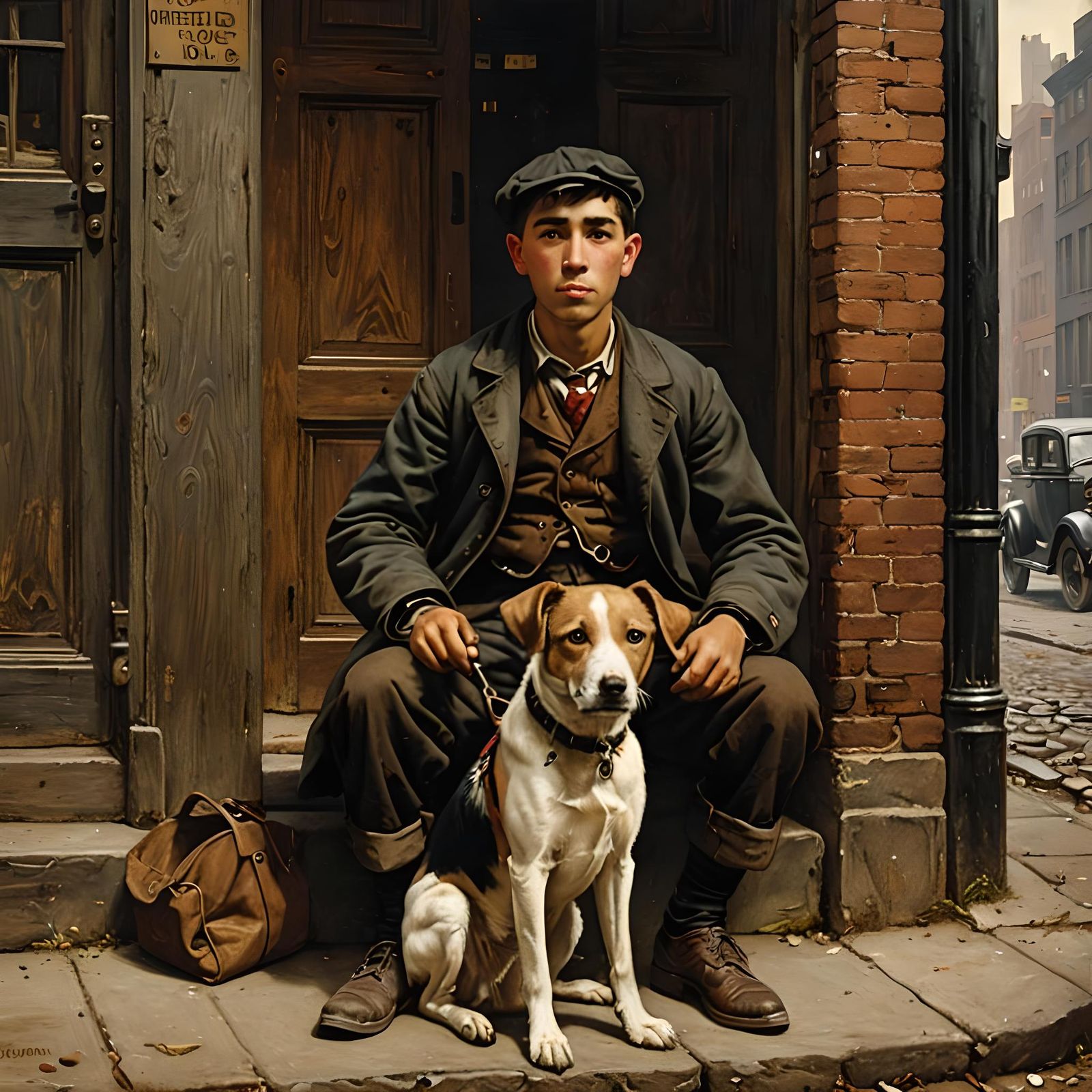 Street Urchin and His Faithful Dog   by @madalina