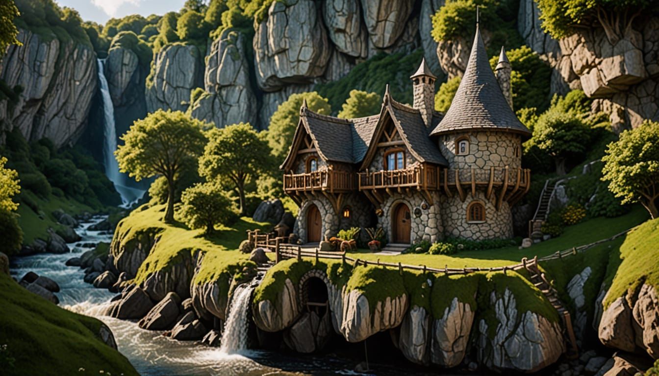 a home by the waterfall