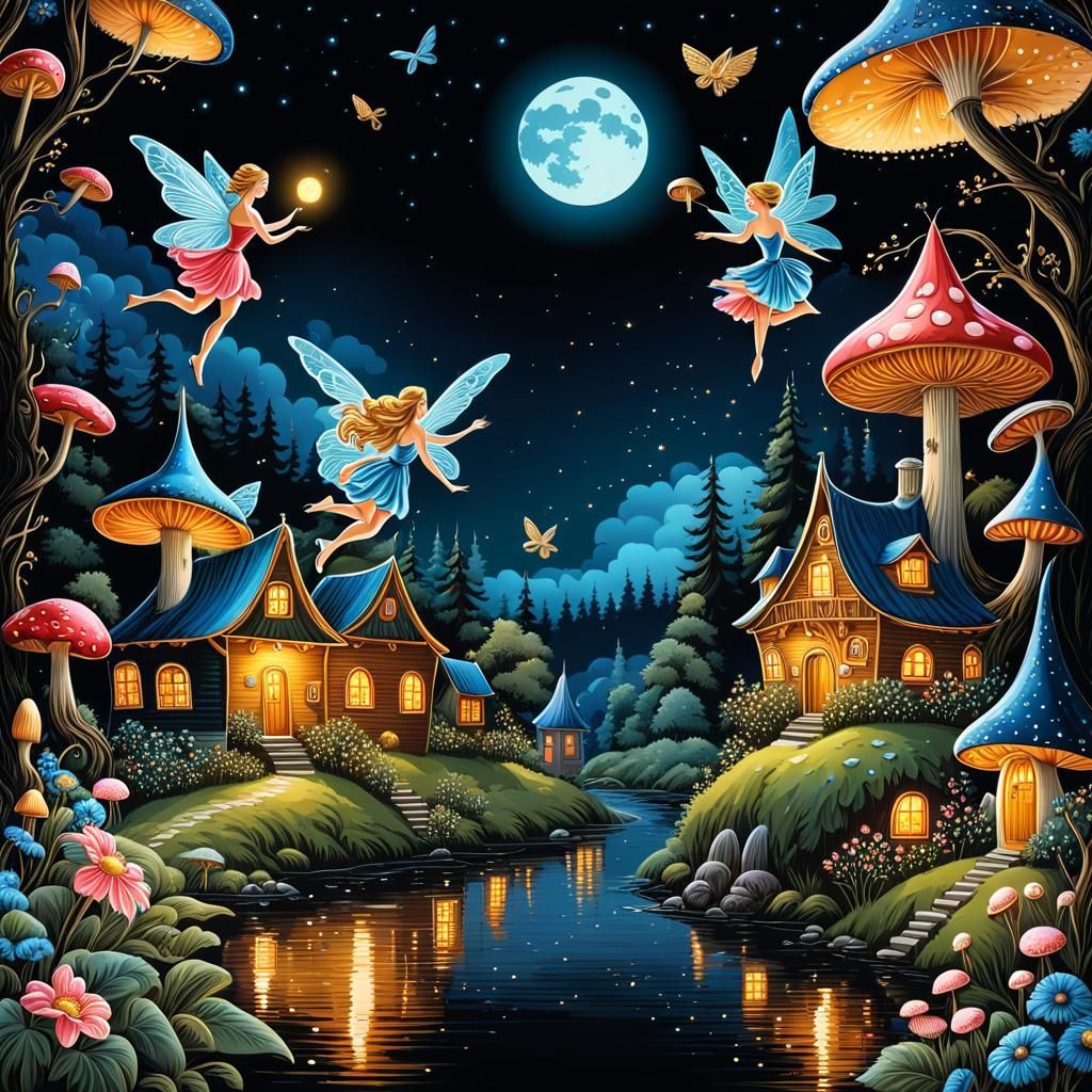 Fairy Village  by @JinnB