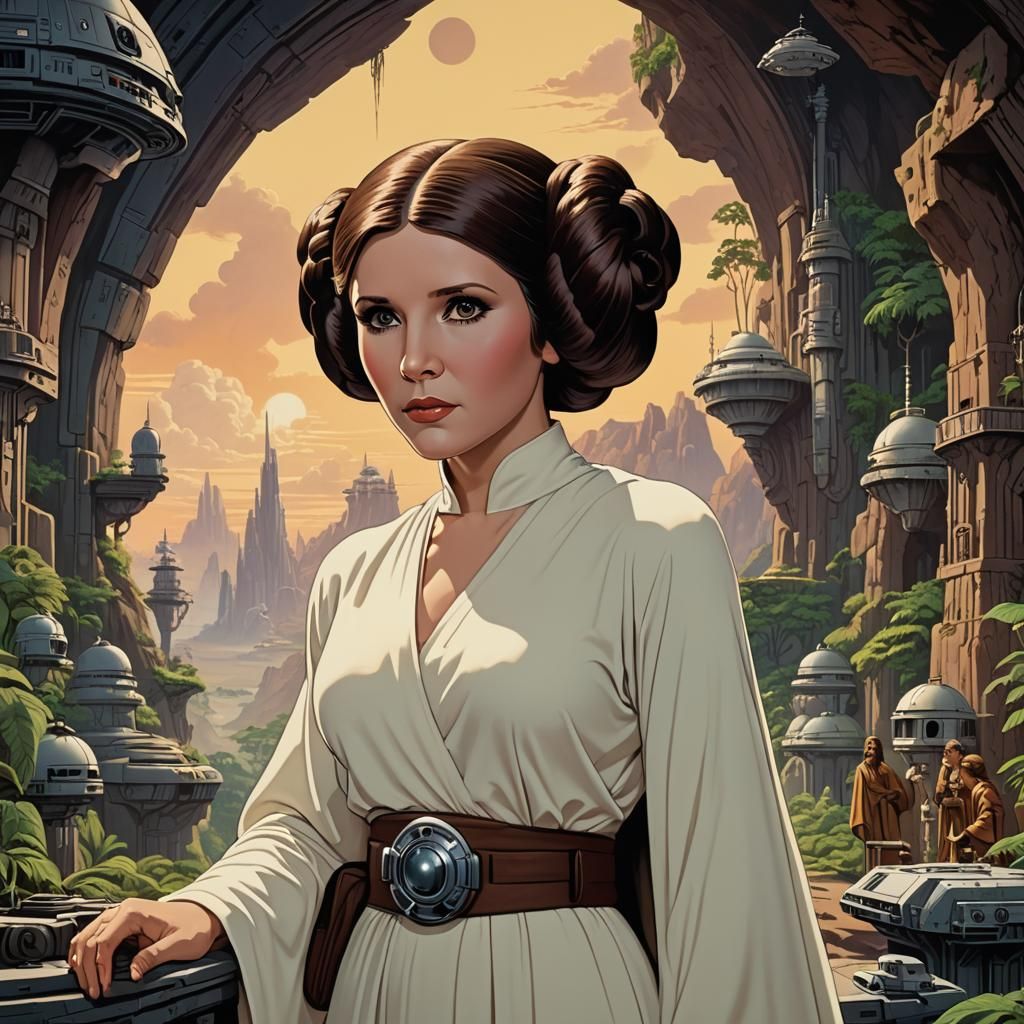 Princess Leia, Star Wars Influenced, Old Disney 1980s style ...