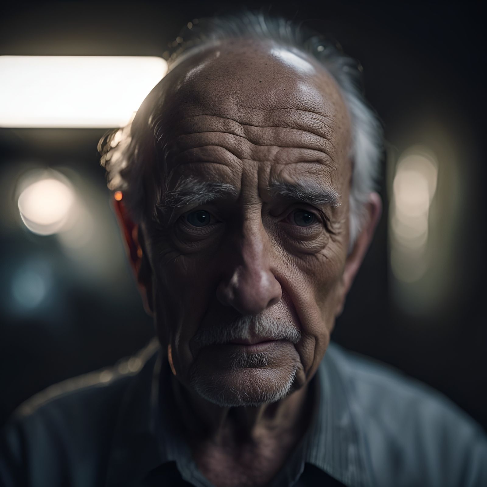 sad old man's face