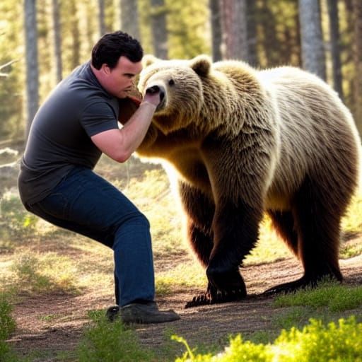 Seth Macfarlane Fighting A Grizzly Bear