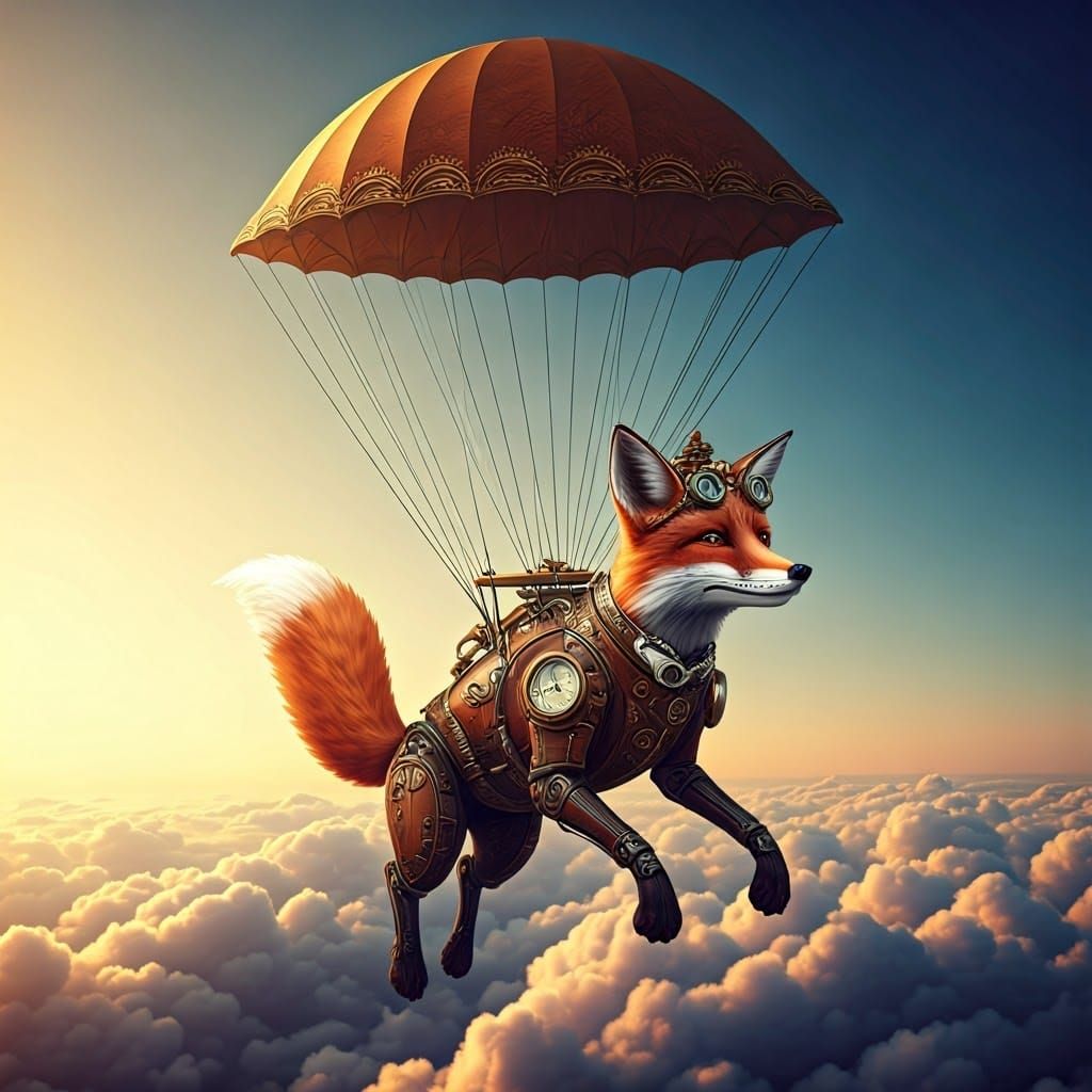Steampunk Skyfox  by @Yanciepants