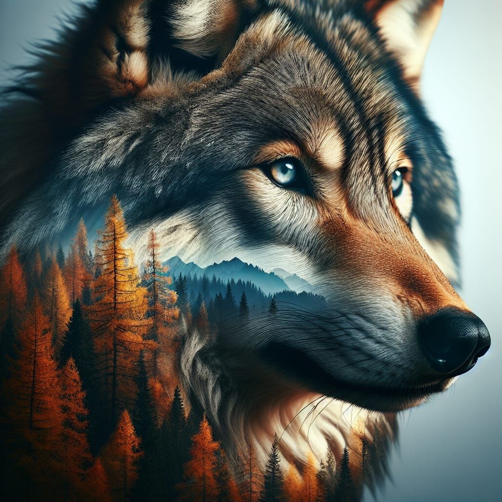 A wolf's head  by @ericde