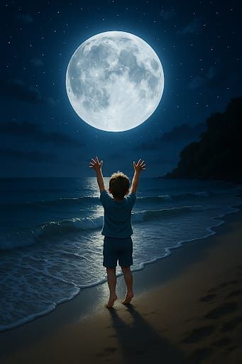 I'm catching the moon!