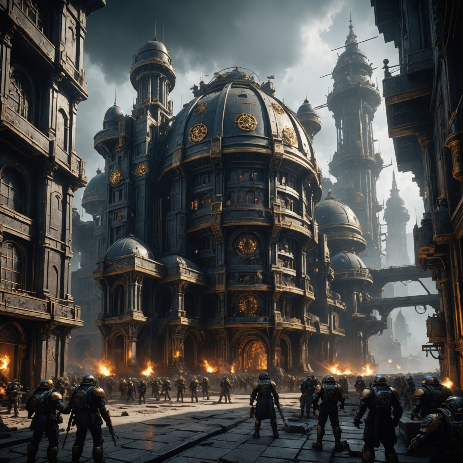 Warhammer 40k hive world style based on Satisfactory game