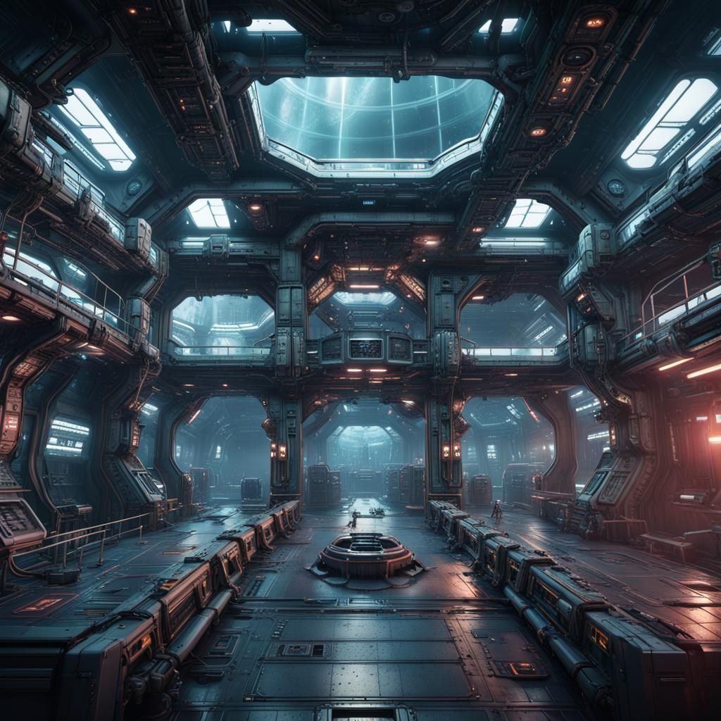 Cyberpunk space station