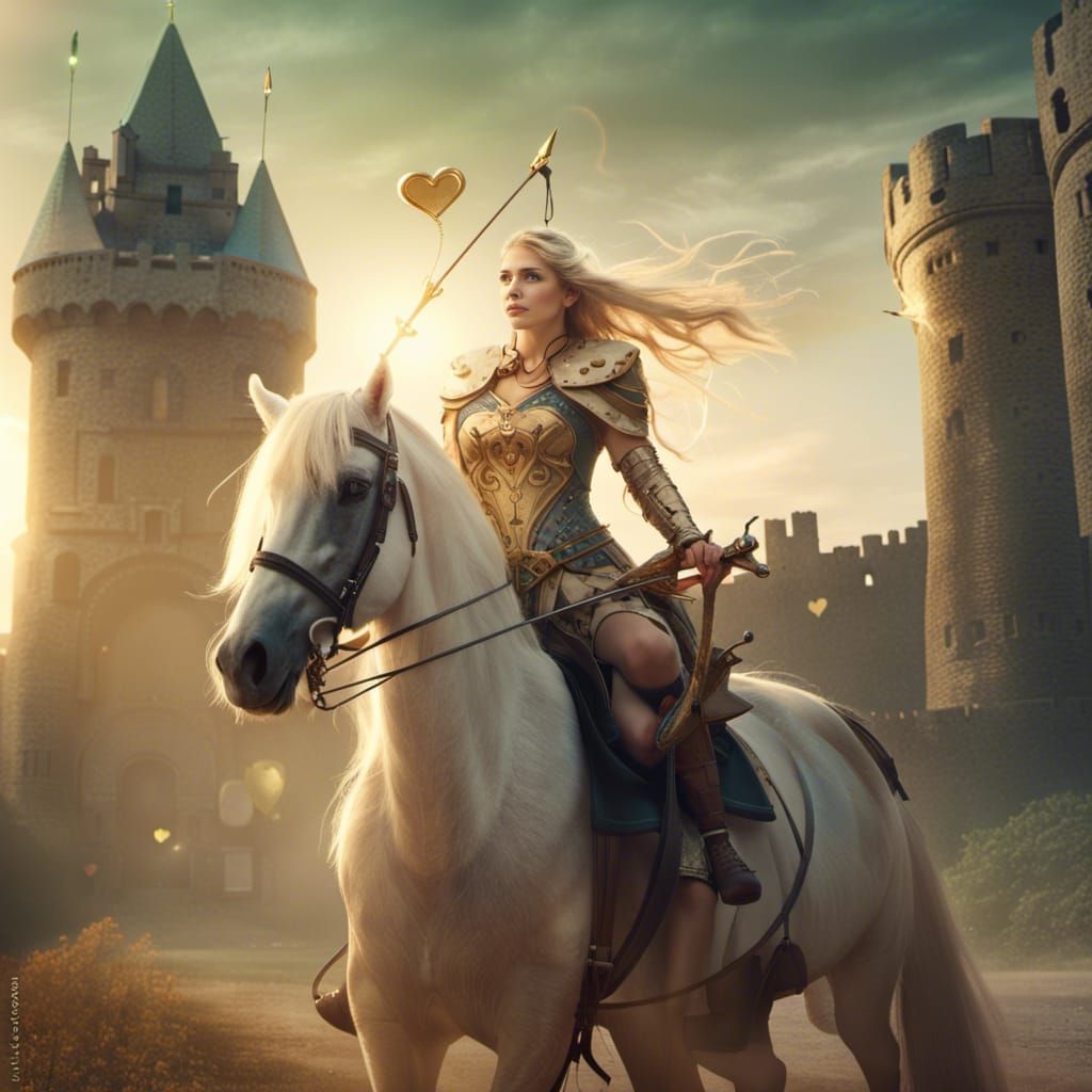 a beautiful blonde warrior woman