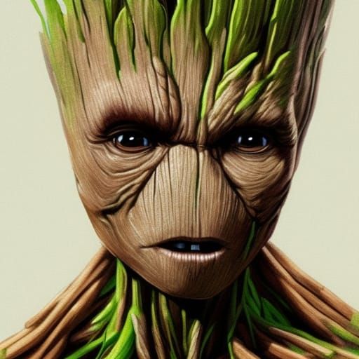 I am Groot in a suit