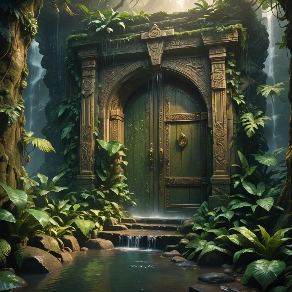 Mysterious Jungle Door Concept Art