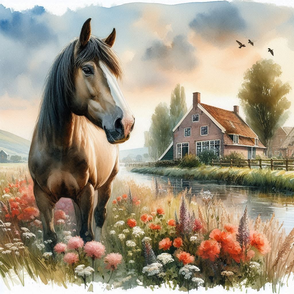Watercolor of a horse