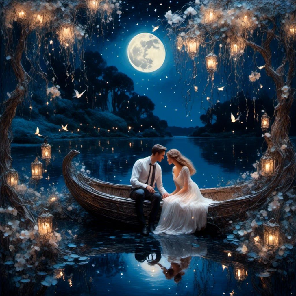 Lovers in the moonlight