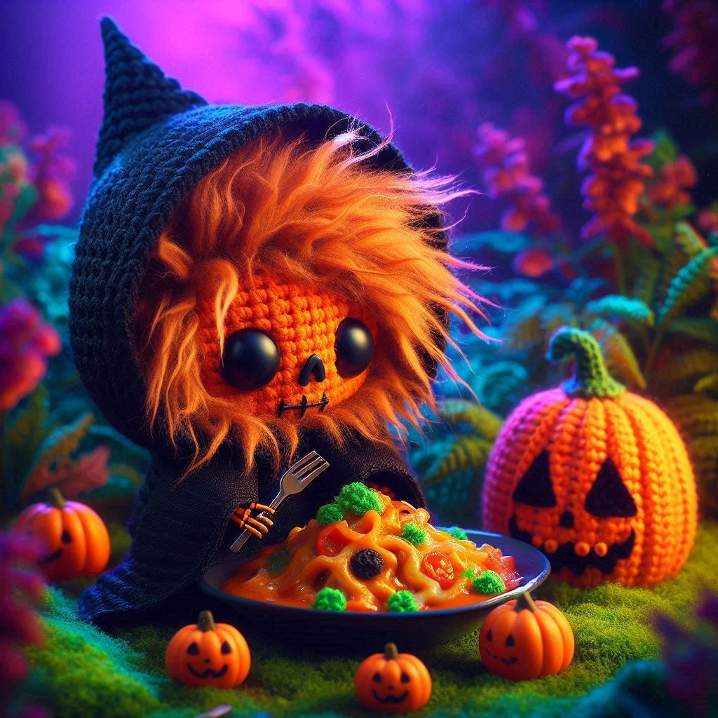 Crochet Reaper reapin' Halloween meal