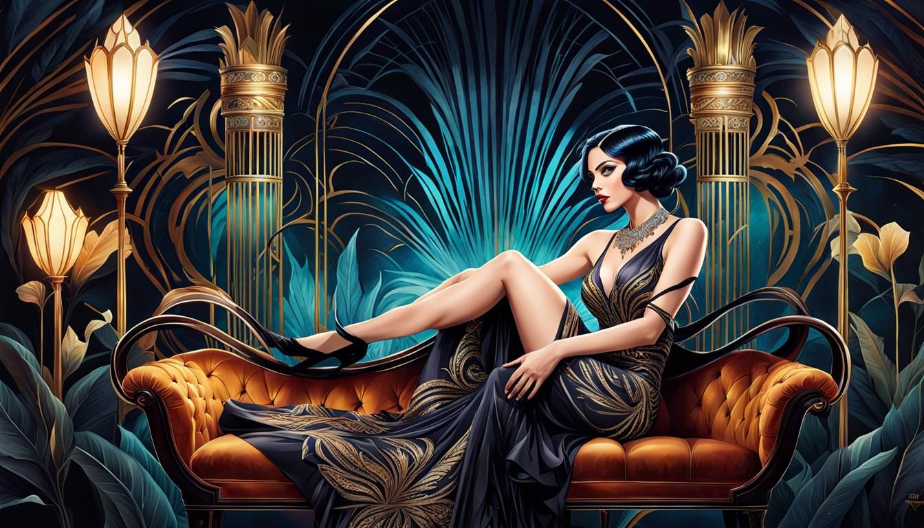 Art deco girl  by @MacMikkola