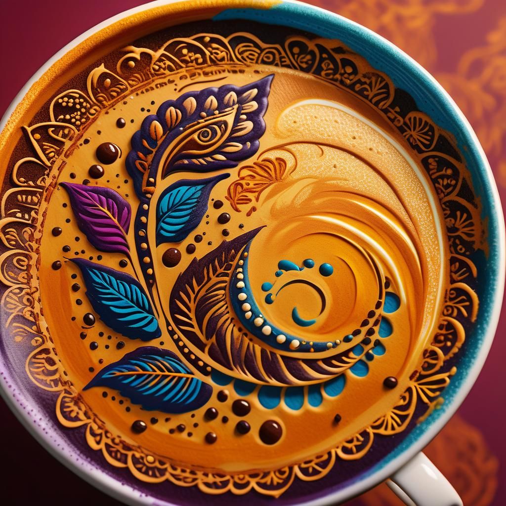Henna latte art   by @Dorian