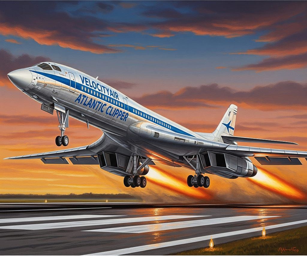 VelocityAir Atlantic Clipper SST (fictional Mach 2.5+ airlin...