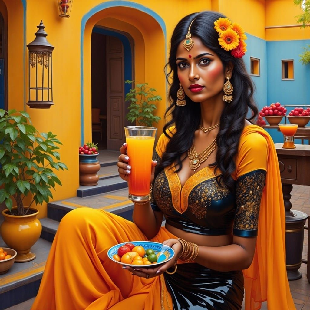 <lora:IndianWomanFx:1.0> 