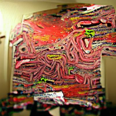 Cringe abstract detailed painting