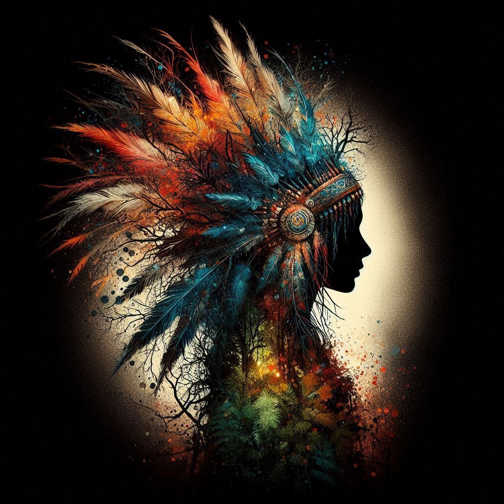 double exposure beautiful fantasy portrait landscape..