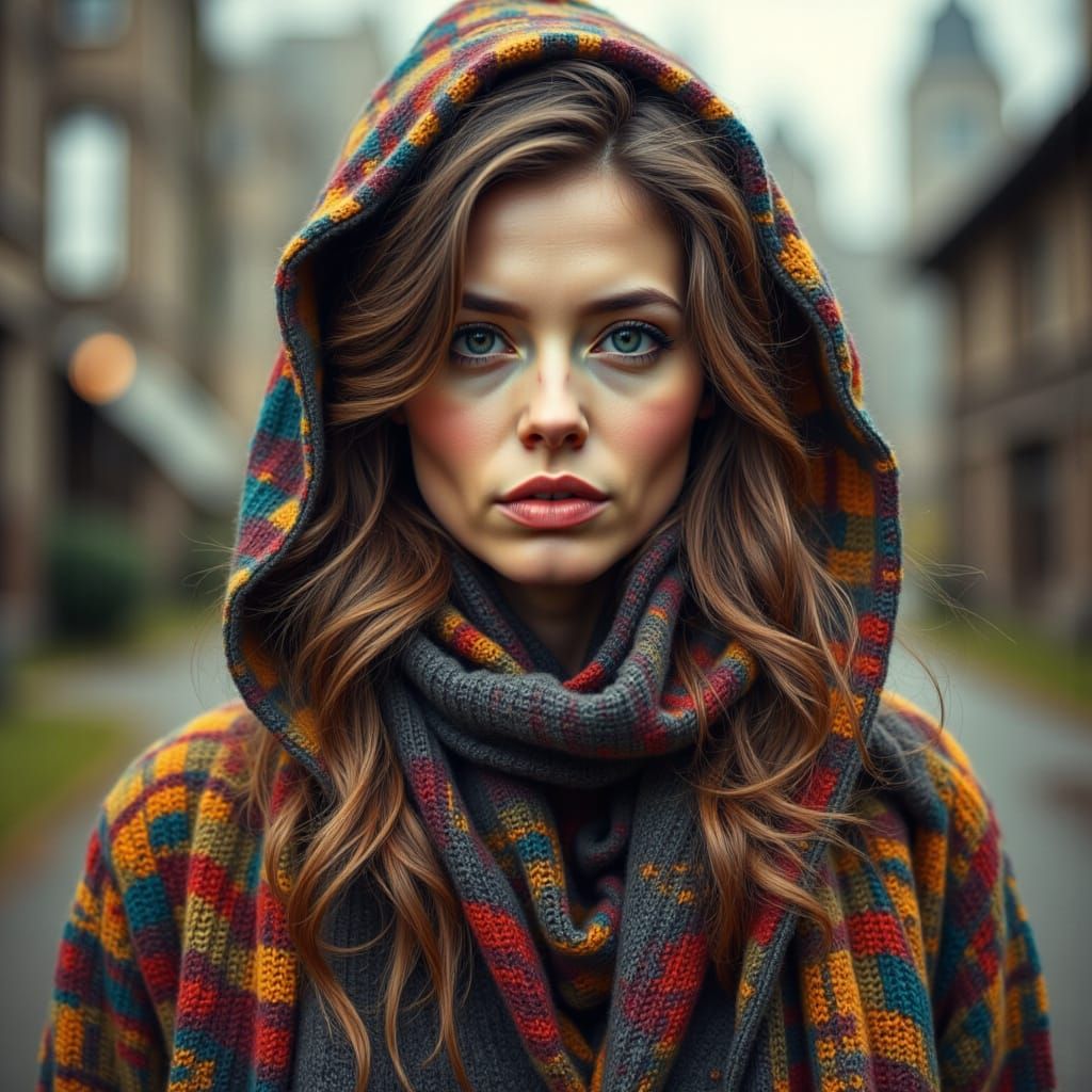 Girl in a hoodie.