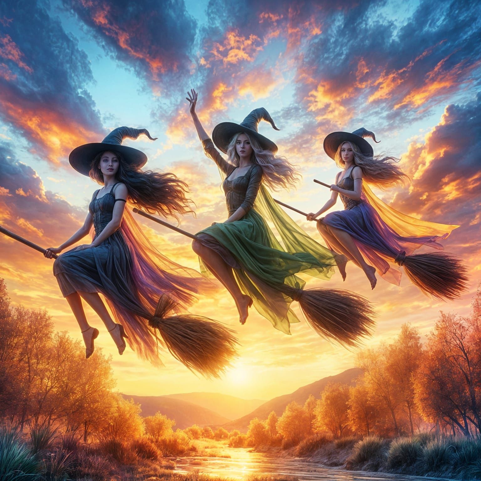 Flying to the sunset - 2