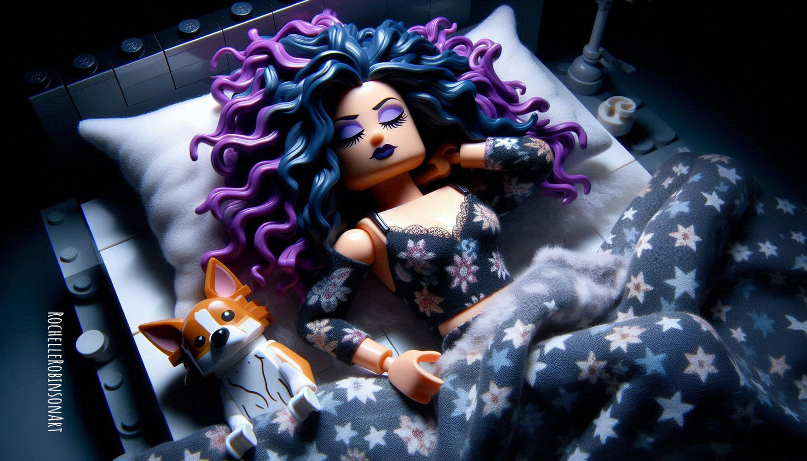 Sleepy Time - Lego Art