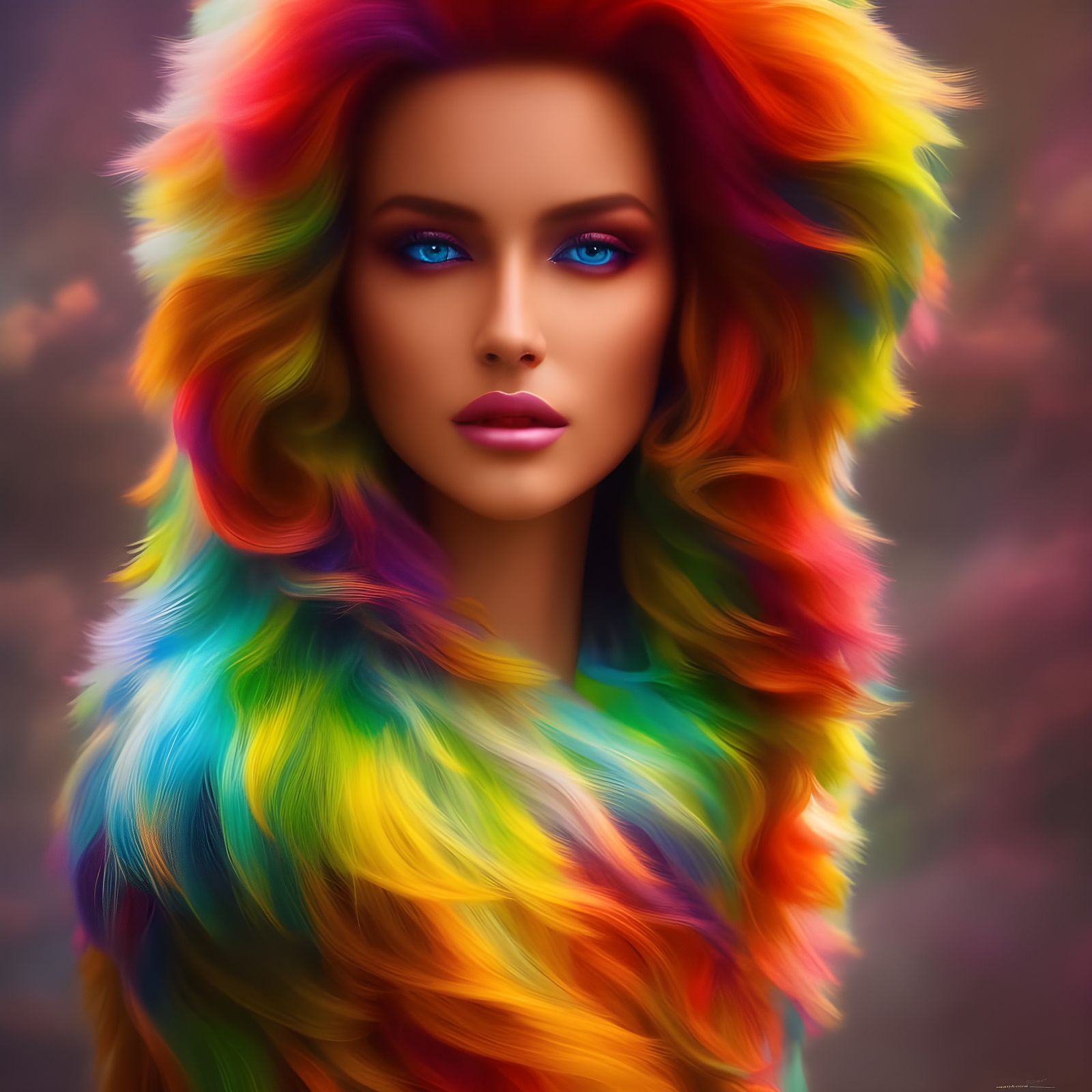 Rainbow Hair  by @Victoria Jensen