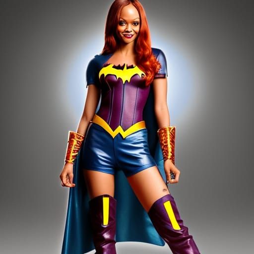 Zoe Saldana as Batgirl curvaceous female, redhead straight h...