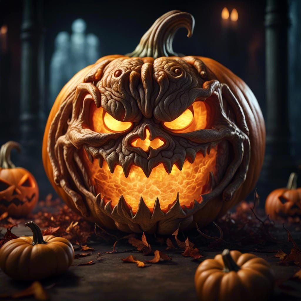 Glowing Orange Light: Detailed Matte Painting