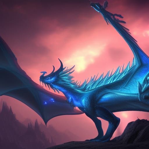 DRAGON AZUL - AI Generated Artwork - NightCafe Creator