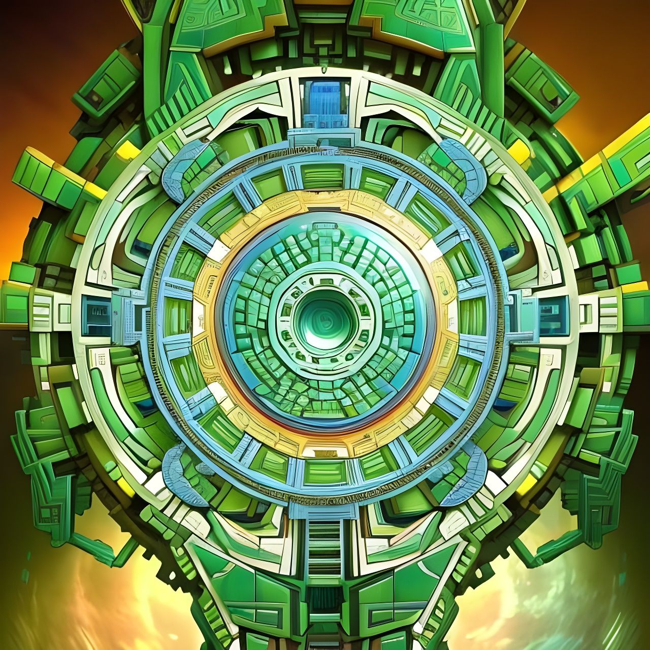 Abstract maximalist geometric psy-sci-fi 21may23