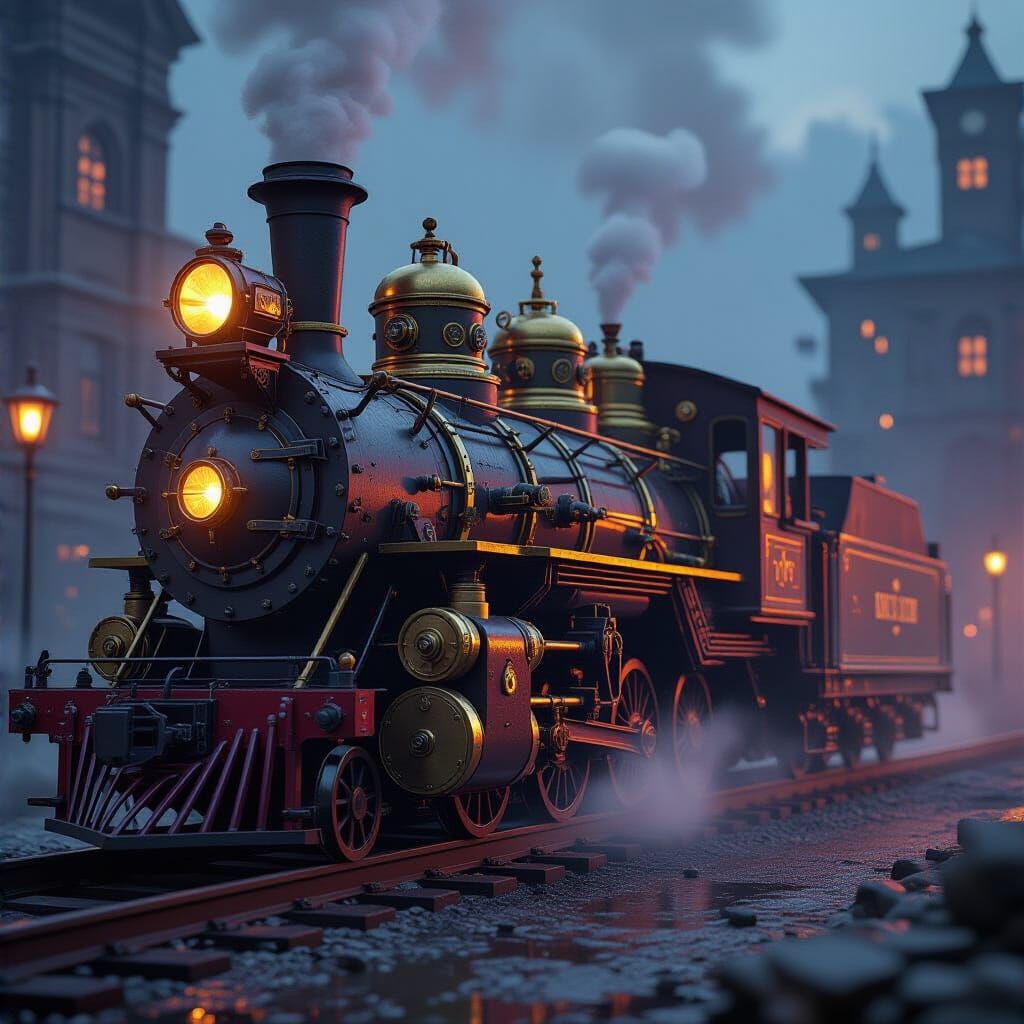 Epic Steampunk Engine Concept Art