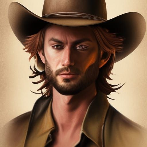 Cowboy with a cowboy hat