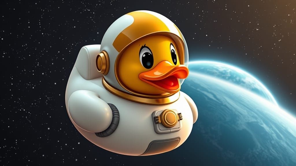 Astronaut rubber duck.  by @Suz