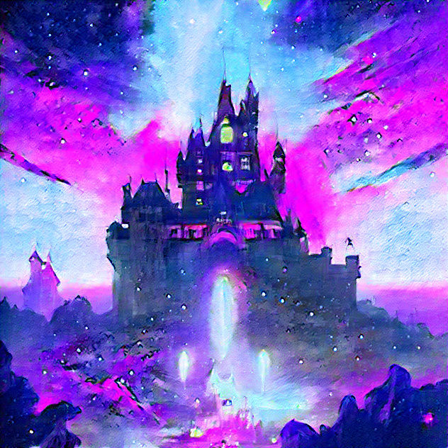 Magic Castle in watercolor